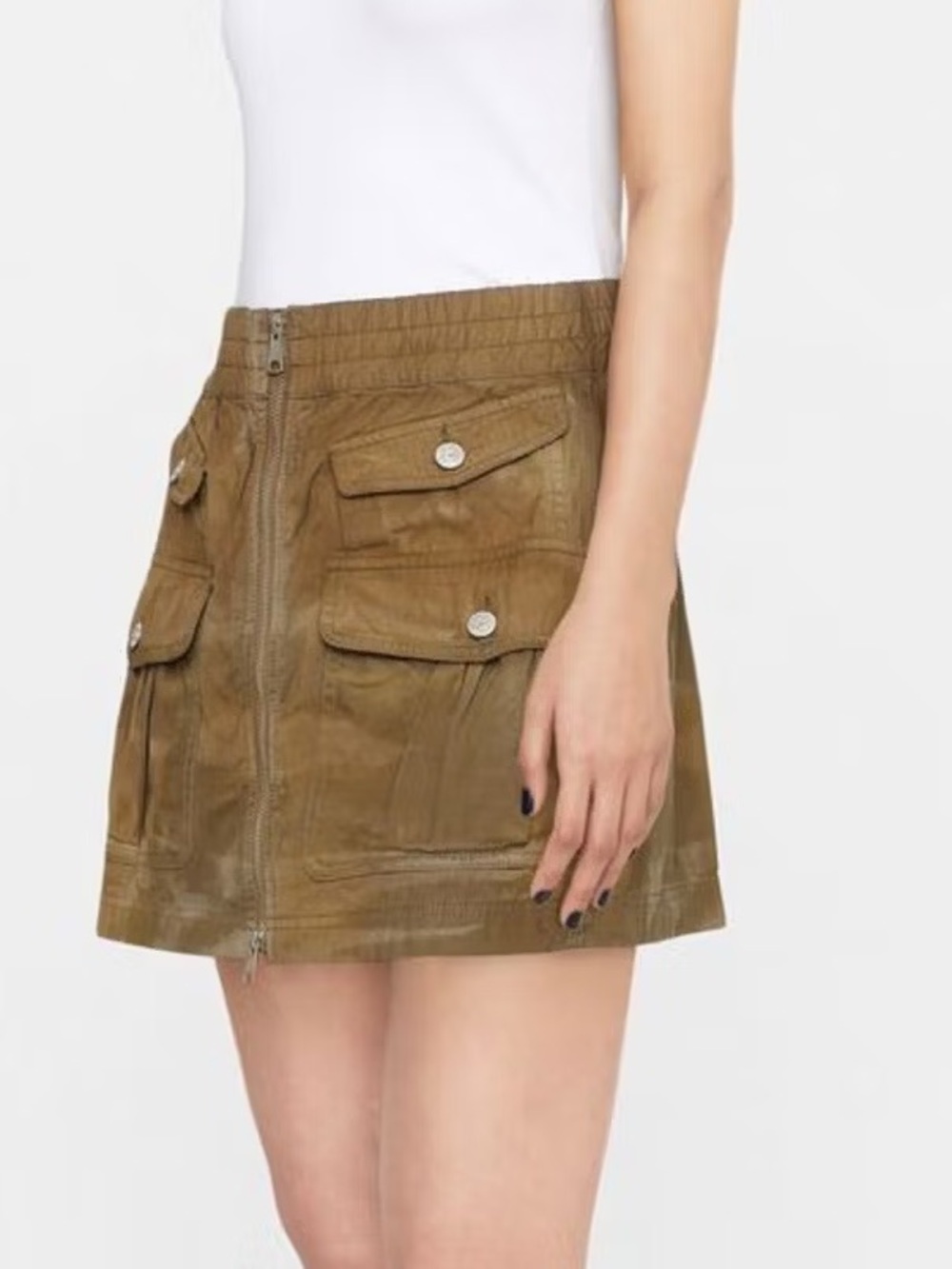 Diesel O-Endivia High Waist Cargo Mini Skirt Camo Green Women’s Size 26